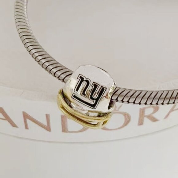Pandora New York Giants Football Helmet Charm Pendant - Picture 1 of 3